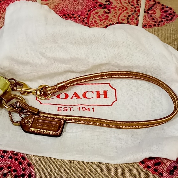 Coach Legacy Stripe Satin Wristlet EUC - Picture 5 of 11